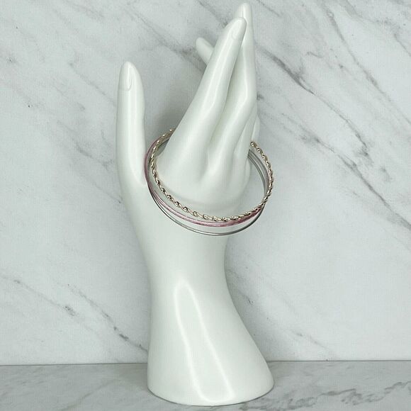 Lot of 3 Multicolor Stackable Bangle Bracelets - Picture 2 of 8